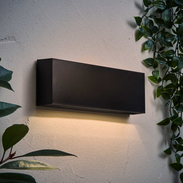 Matte Black Integrated LED Outdoor Sconce