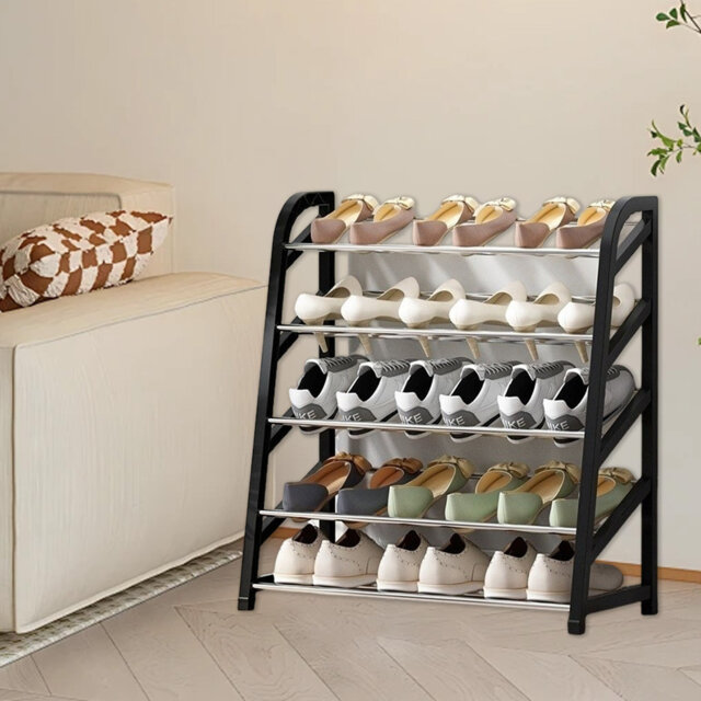 5-Layer Inclined Shoe Rack Can Hold 15 Pairs Of Shoes by Wayfair