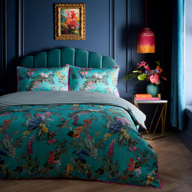 Laurence Llewelyn-Bowen Cotswold Fantasia Duvet Cover Set Teal