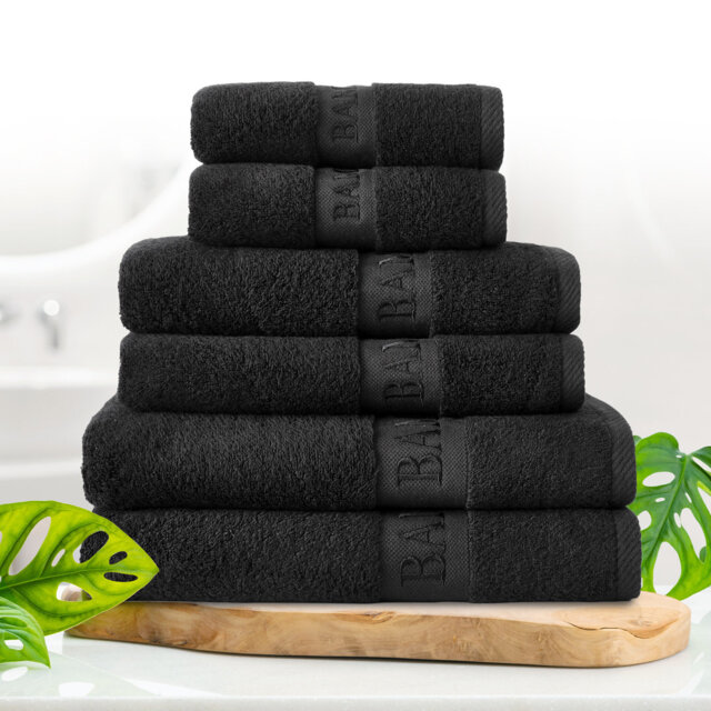 6-Piece Bamboo Cotton Towel Bale Set â Super Soft, Ultra-Absorbent Family Pack Towels with 2 Bath, 2 Hand, 2 Washcloths