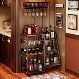 81Cm Wine Bottle Display Rack, Wine Glass Rack And Railing