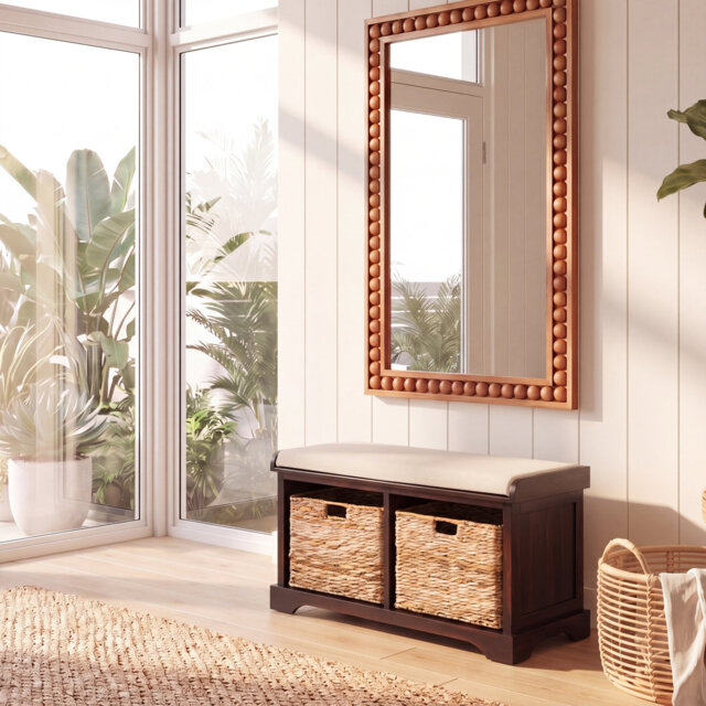 Briananthony Linen Upholstered Storage Bench
