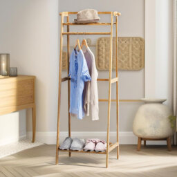 50cm Open Wardrobe Garment Rail With Storage Shelf