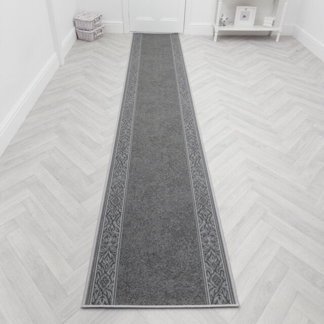 St Tropez Grey Hallway Runner Rug â Hardwearing, Non-Slip & Durable Carpet for Hall, Kitchen & Corridor