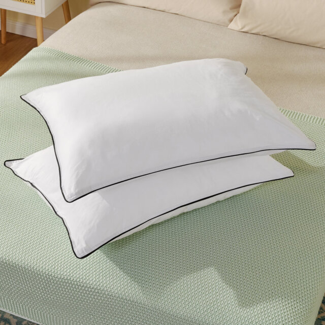 Hypoallergenic Machine Washable Standard Cotton Pillows (Set of 2)