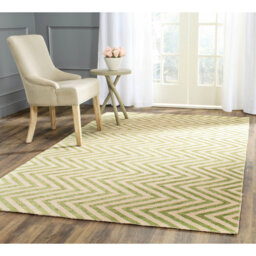 Demi-Lei Hand Knotted Green/Tan Rug