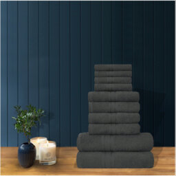Premium 10-Piece Cotton Towel Bale Set, Soft, Durable & Highly Absorbent – 4 Face, 4 Hand & 2 Bath Towels, Family Pack
