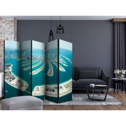 Cardoon 225cm W x 172cm H 5 - Panel Solid Wood Folding Room Divider