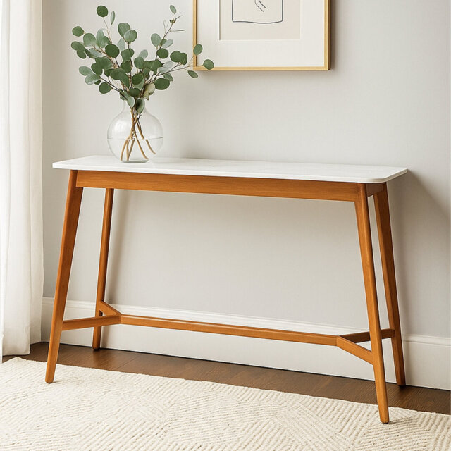 120cm Marble Top Console Table
