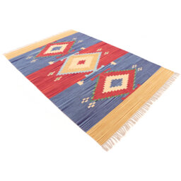 Kilim Wool Blue Rug