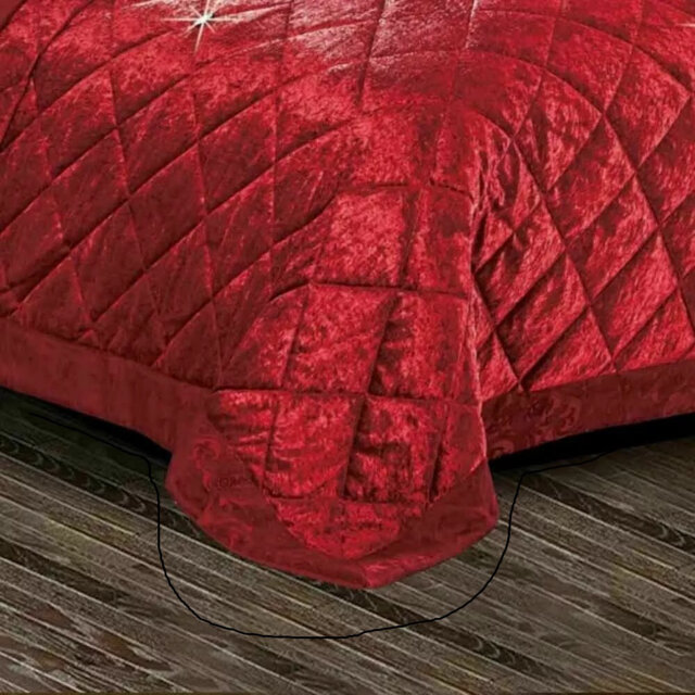 Velvet Bedspread with Pillow Shams Included