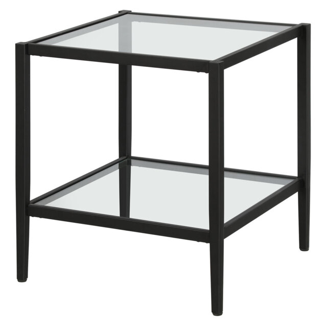 Hera Glass Top End Table