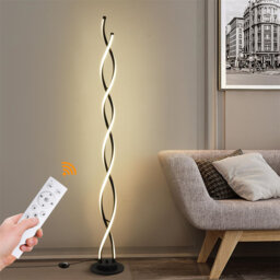 Floor Lamp,LED Floor Lamps For Living Room,3 Color Temperature & 5 Brightness Levels Standing Lamp,55''  Lamps For Living Room With Remote Control And