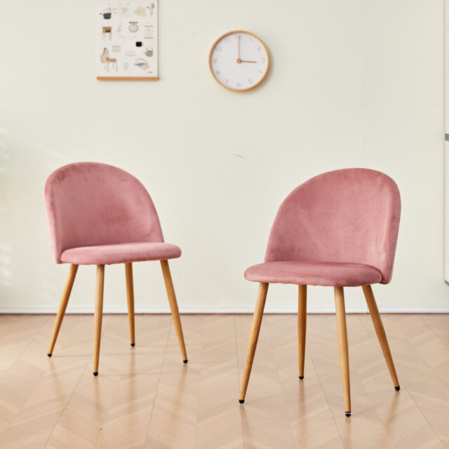 Mcburney 43cm H Velvet Upholstered Metal Side Chair