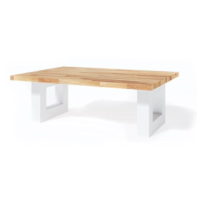 Fabi Solid Wood Top Metal Base Executive Desk