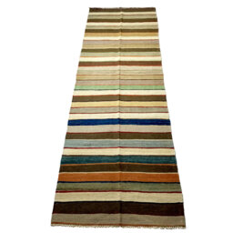 Rickman Afghan Handmade Kilim Wool Beige/Green/Orange Rug