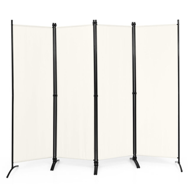 Hurhula 220cm W x 173cm H 4 - Panel Folding Room Divider