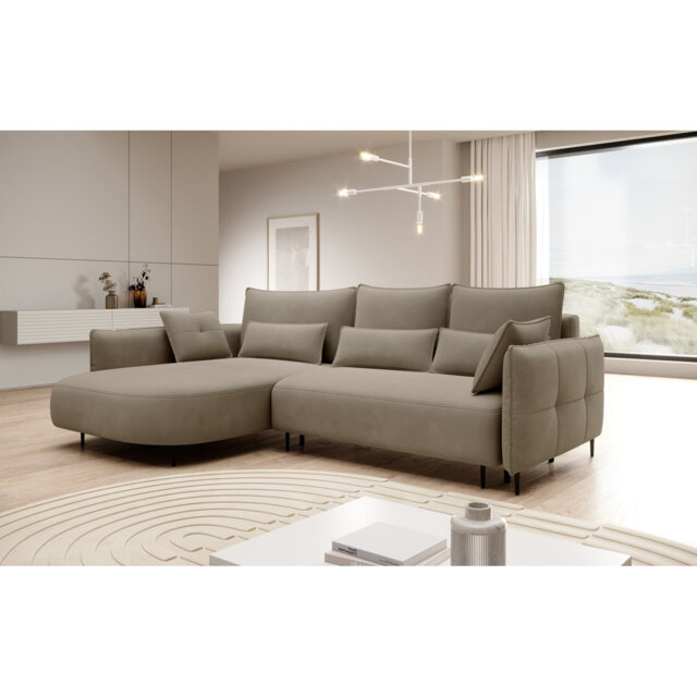 Bairo 3 Seater Fabric Reclining Sofa & Chaise