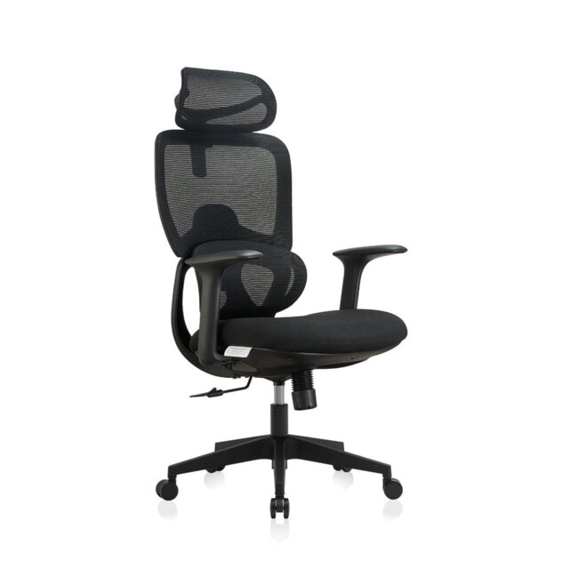 Saif Polyester Office Chair with Headrest
