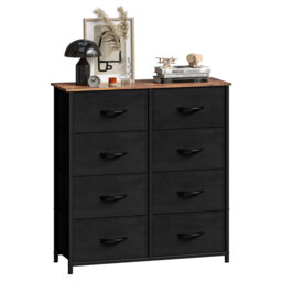 Kohrs 8 Drawer 85.6Cm W chest of drawers with Steel Frame & Wood Top