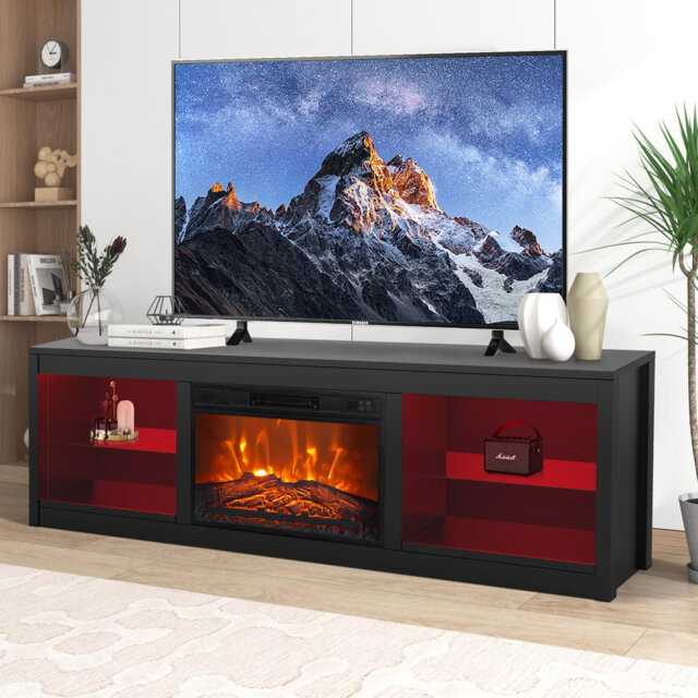 "66"" Tv Stand With Storage Cabinets For Living Room"