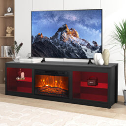 "66"" Tv Stand With Storage Cabinets For Living Room"