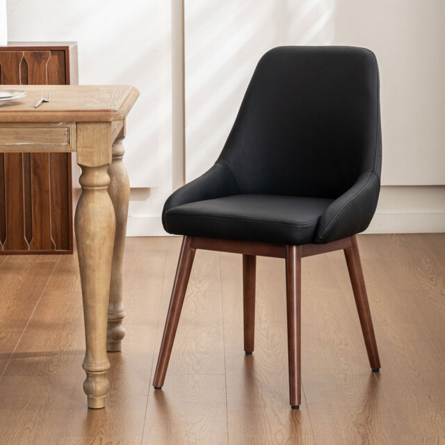 Padded Dining Chair with Wooden Legs Comfortable Upholstered Side Chair with Backrest & Sturdy Construction Modern Kitchen Chair for Dining Room, Livi