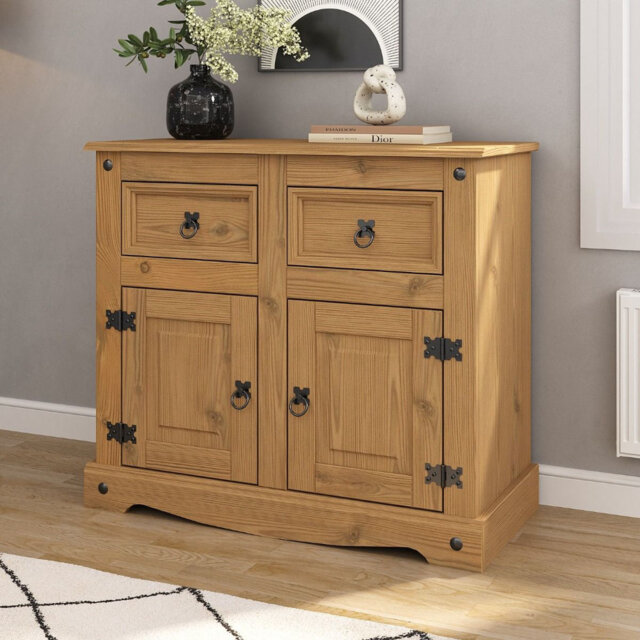 Pugh 2 Door 2 Drawer Sideboard Solid Mexican Pine