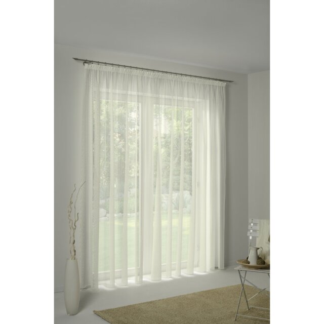 8028 Polyester Standard Pinch Pleat Sheer Single Curtain Panel