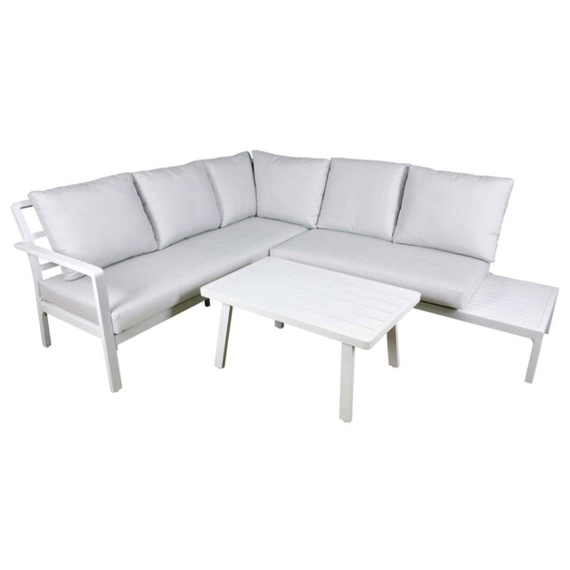 Leaton 233Cm Wide Outdoor Garden Sectional Sofa Set with Cushions