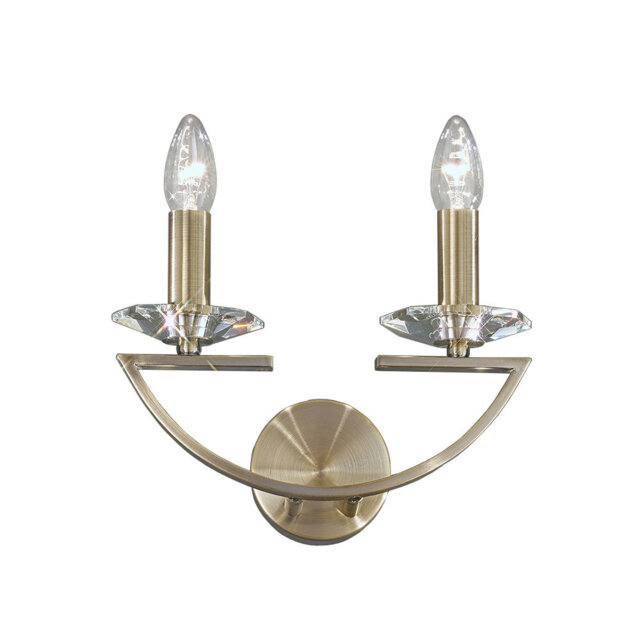 Much Wenlock Glass Candle Wall Light