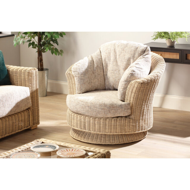 Upholstered Swivel Accent Chair