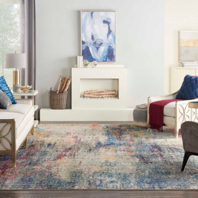 Modern Rug, Thickness Stain Resistant Abstract Rug, Modern Rug For Bedroom, & Living Room