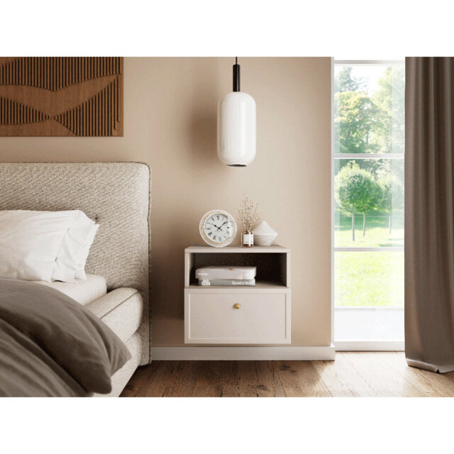 Bagga 45cm W Manufactured Wood Bedside Table