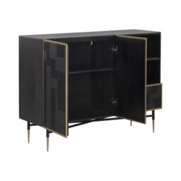 """Markwood Sideboard - Brass - Dark Brown """