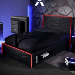 X Rocker Oracle Double LED TV Gaming Bed - Black RGB