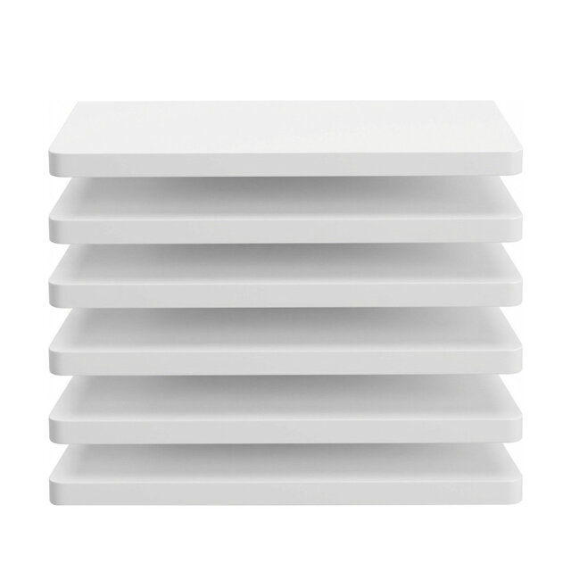 Floating Shelves 6 Pack Modern Wall Shelves White Home and Office
