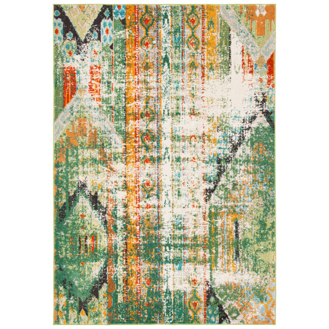 Serhan Striped Power Loom Area Rug