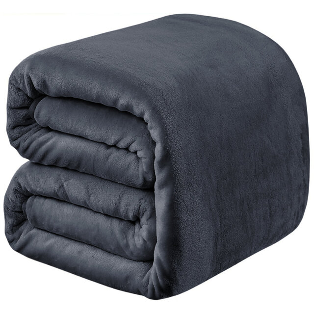 Soft & Cozy Faux Fur Reversible Fleece Throw Blanket