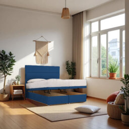Upholstered Divan Bed with Mattress
