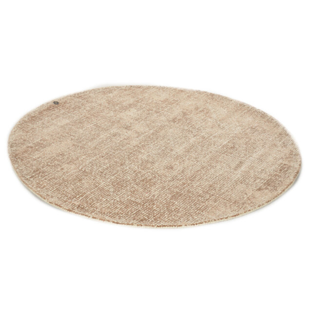 """Groove Uni"" rug, Tom Tailor, color beige, 140cm round in , Brown"