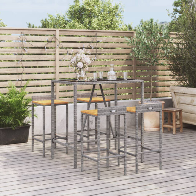 Zarella 40cm Solid Wood Bar Set