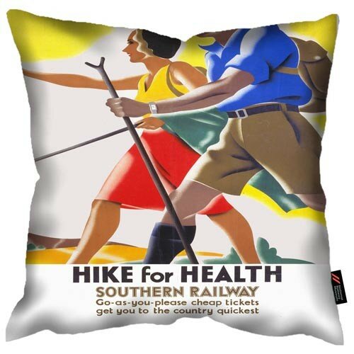 Hike for Health 1930s - National Railway Museum Cushion
