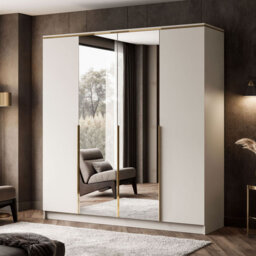 AURORA 4D Wardrobe with Mirror â Cashmere