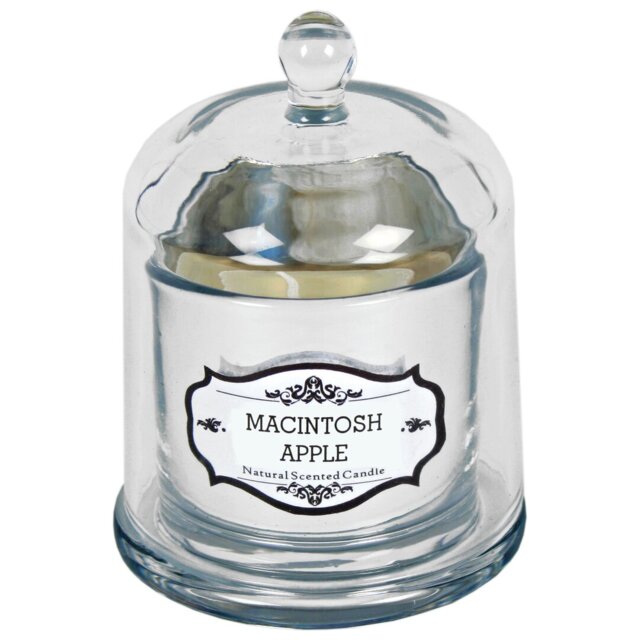 Macintosh Apple Scented Jar Candle with Glass Holder