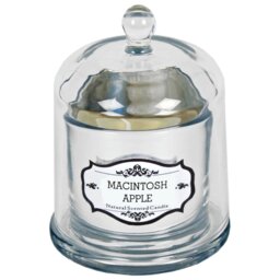 Macintosh Apple Scented Jar Candle with Glass Holder