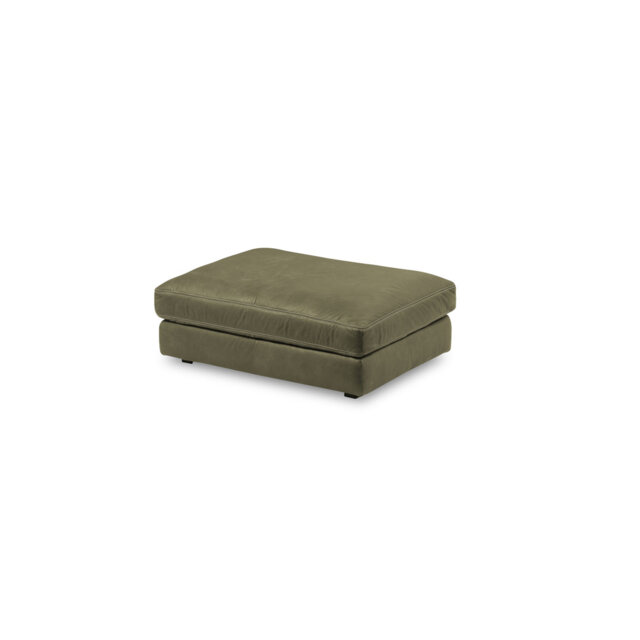 Parven II 123cm Wide Genuine Anilin Leather Rectangle Solid Colour Standard Ottoman