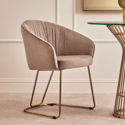 Velvet Upholstered Side Chair