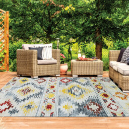 Hisako Ikat Hand Woven 160cm X 230cm Indoor / Outdoor Area Rug