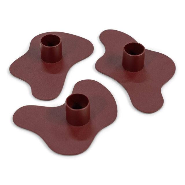 Melt 3 Piece 2.8Cm Metal Tabletop Candlestick Set